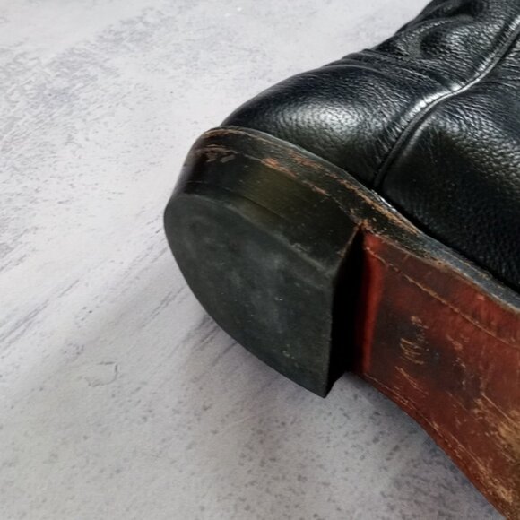 AMPUTEE LEFT FOOT Boulet 1847 Cowboy Boot Deer Leather UNISEX - Picture 7 of 9